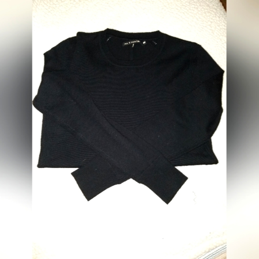 Rag & Bone Wool Crewneck Sweater, Sz:XSmall, Black Pre-owned